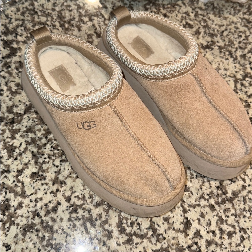 UGG Tan Suede Cozy Slip-Ons